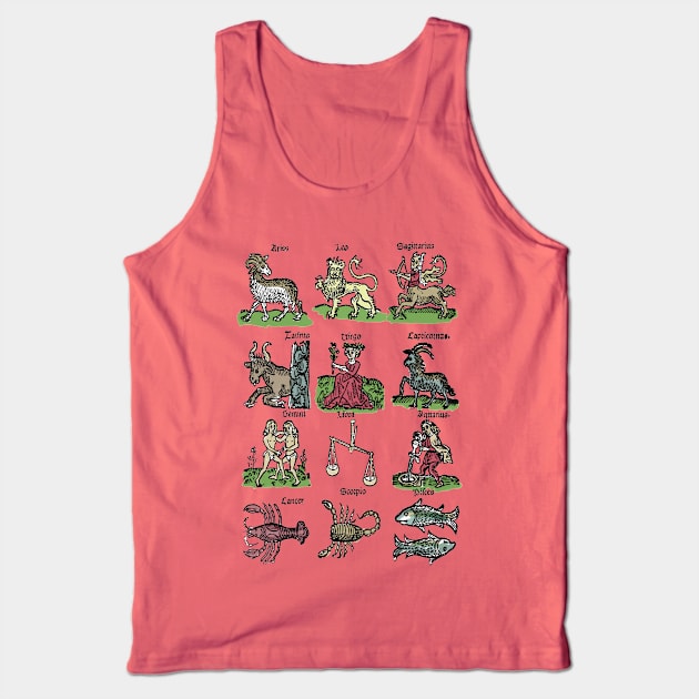 Signs of the Zodiac - Medieval Astrology: Tank Top by The Blue Box